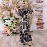 The European And American Fashion Printing Super Long Tunic